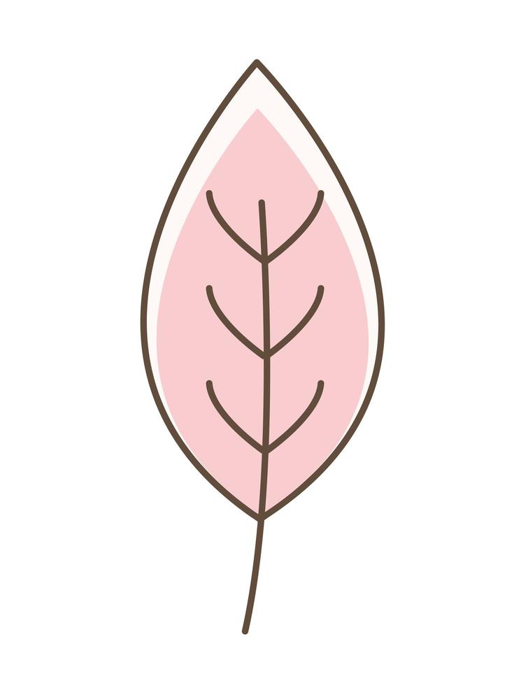 illustration de feuille rose vecteur