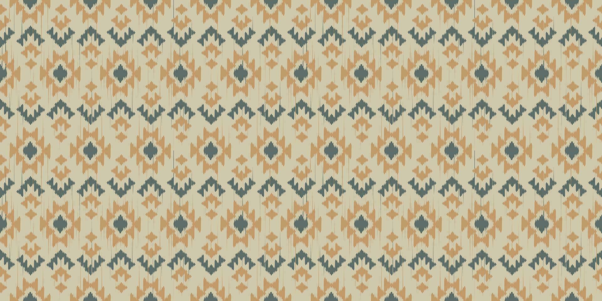 art abstrait ethnique ikat. motif harmonieux de broderie tribale, folklorique et de style mexicain. ornement d'art géométrique aztèque print.design pour tapis, papier peint, vêtements, emballage, tissu, couverture, textile vecteur