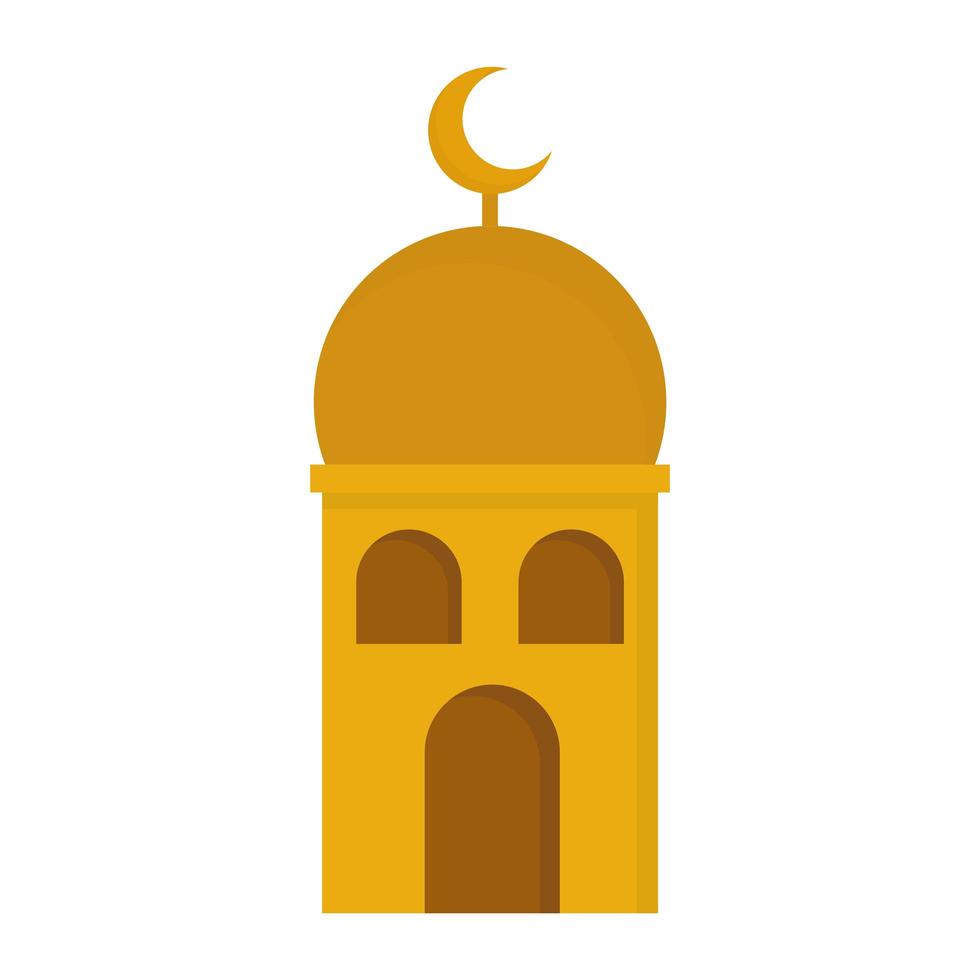 bâtiment doré arabe vecteur