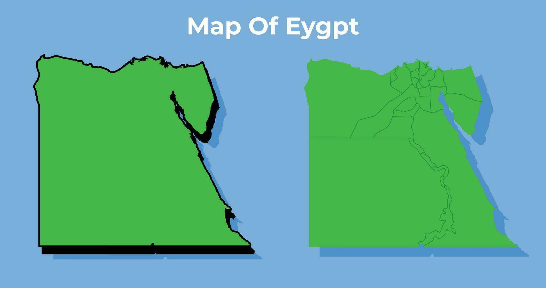 vecteur Egypte 3d carte ensemble Facile plat illustration
