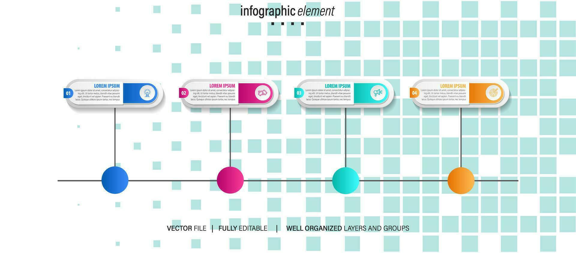 modèle de conception infographique avec place pour vos données. illustration vectorielle. vecteur