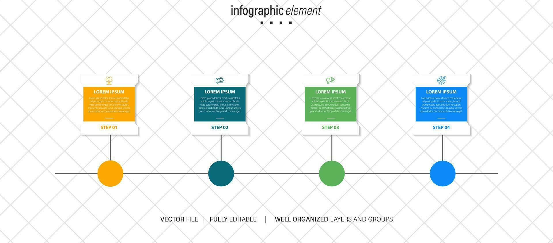 modèle de conception infographique avec place pour vos données. illustration vectorielle. vecteur