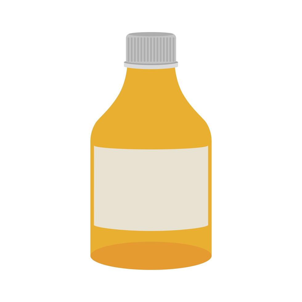 flacon de médicament de couleur jaune vecteur