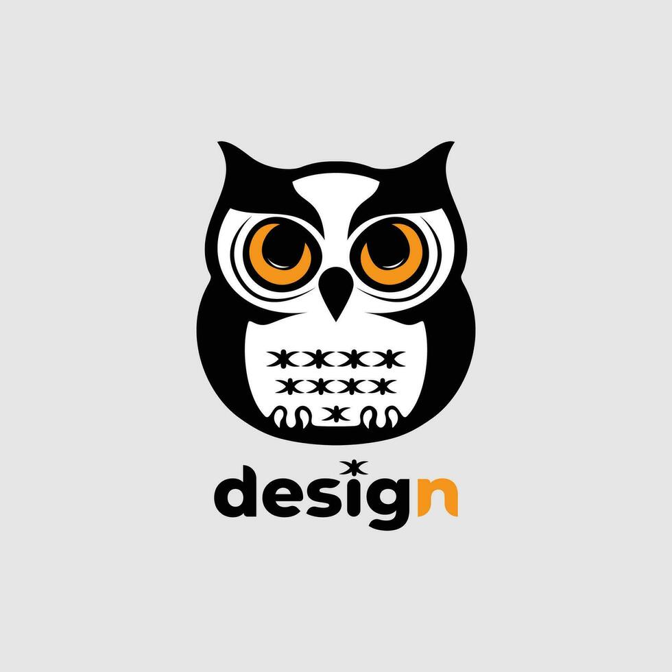 hibou yeux logo conception vecteur