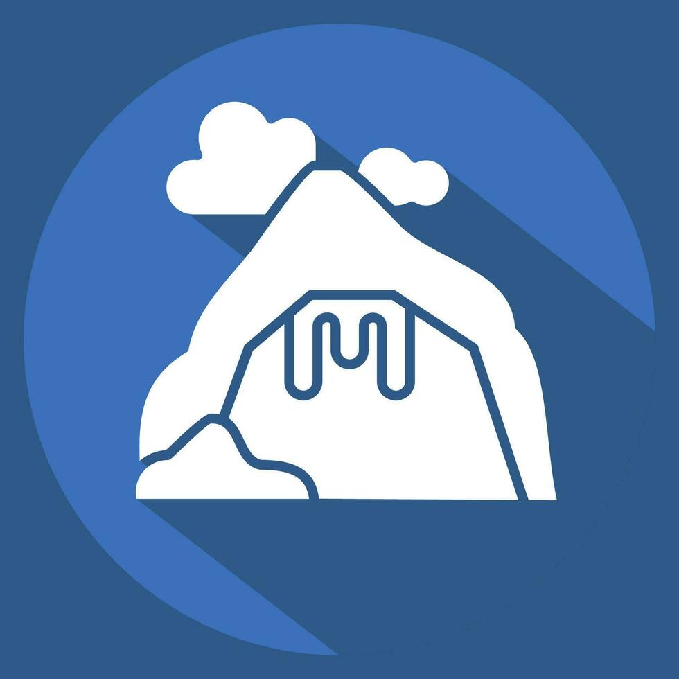 icône grotte. en relation à Alaska symbole. longue ombre style. Facile conception modifiable. Facile illustration vecteur