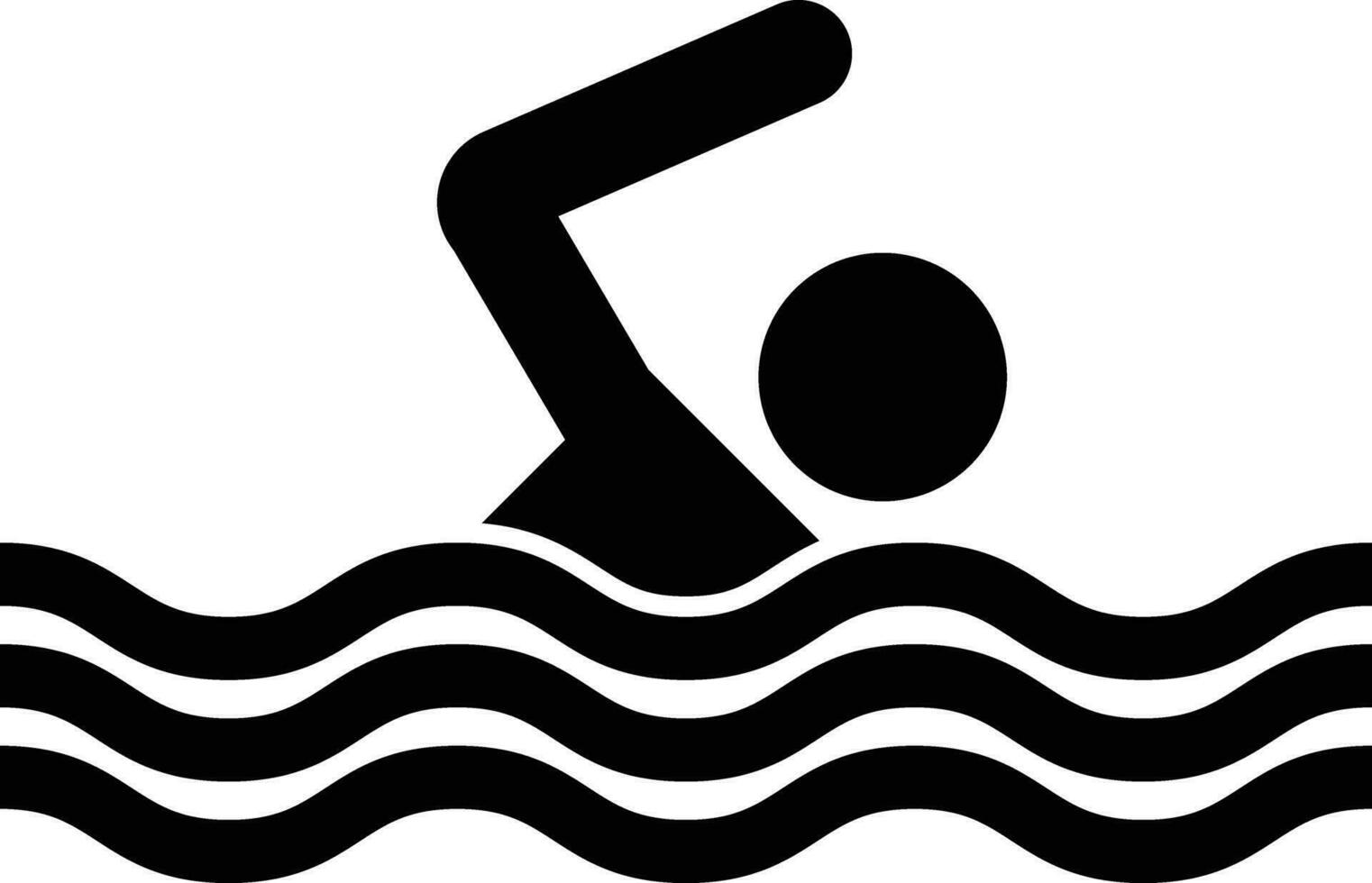 nager icône symbole sur blanc Contexte vecteur