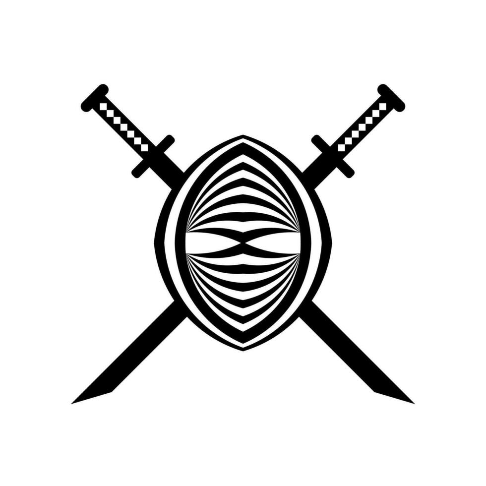 ninja logo modèle dans plat style. - vecteur. vecteur