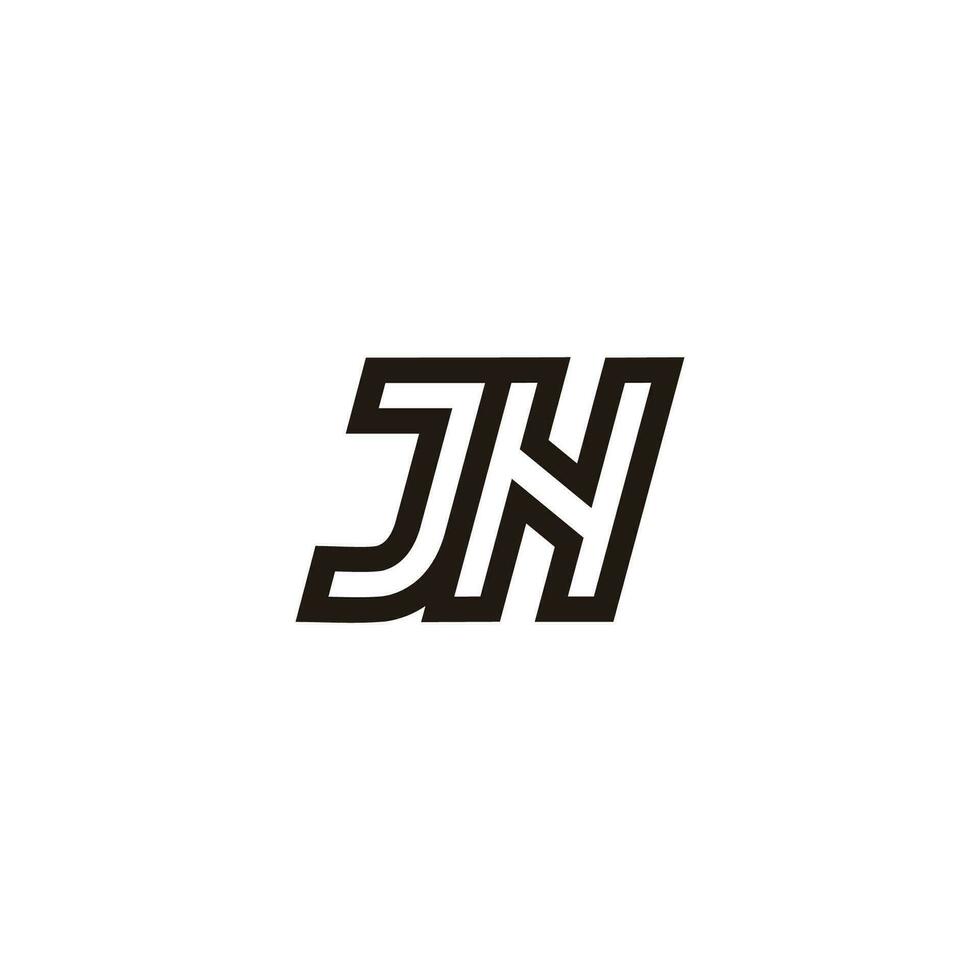 lettre jh contour Facile géométrique logo vecteur