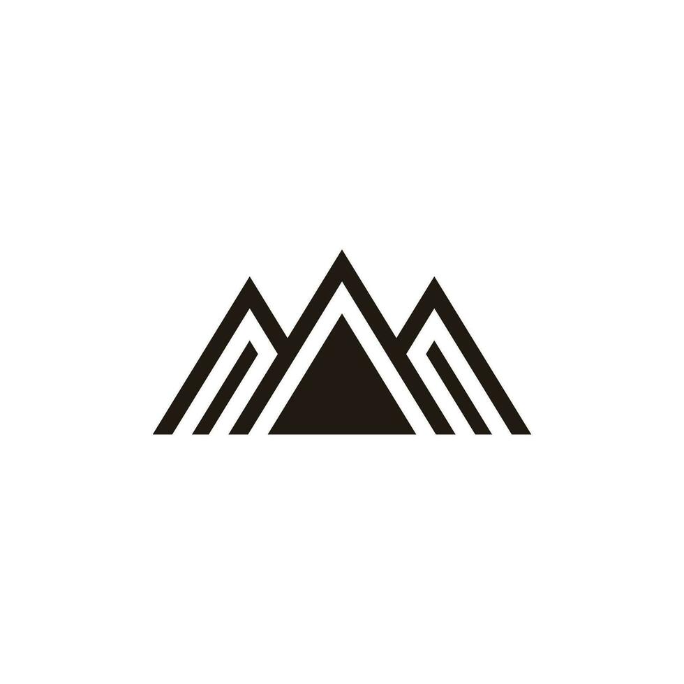 Triangles Montagne Facile rayures géométrique logo vecteur