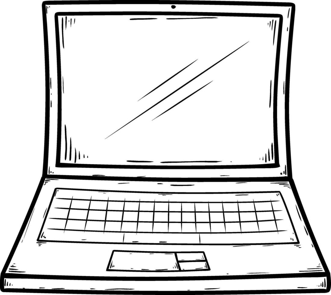 dessin animé de portable isolé sur blanc vecteur