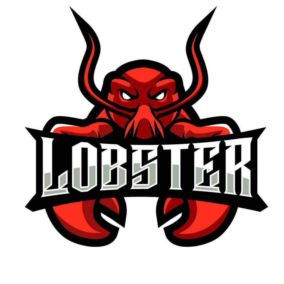 Homard mascotte logo jeu illustration vecteur