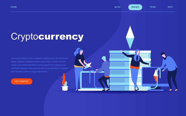 Concept de design plat moderne de Cryptocurrency Exchange vecteur