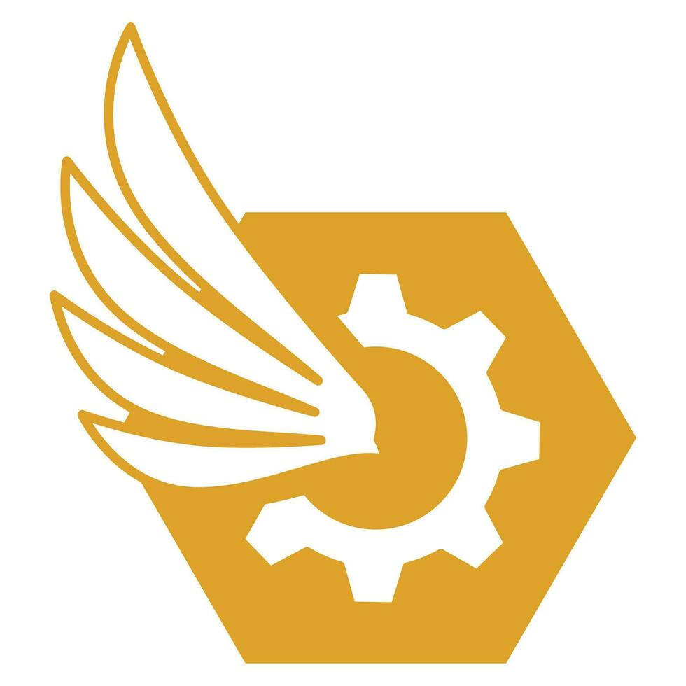 diagonale oiseau aile logo. vecteur