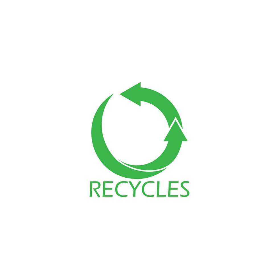 cercle vert recycler processus flèches géométrique vite symbole icône vecteur