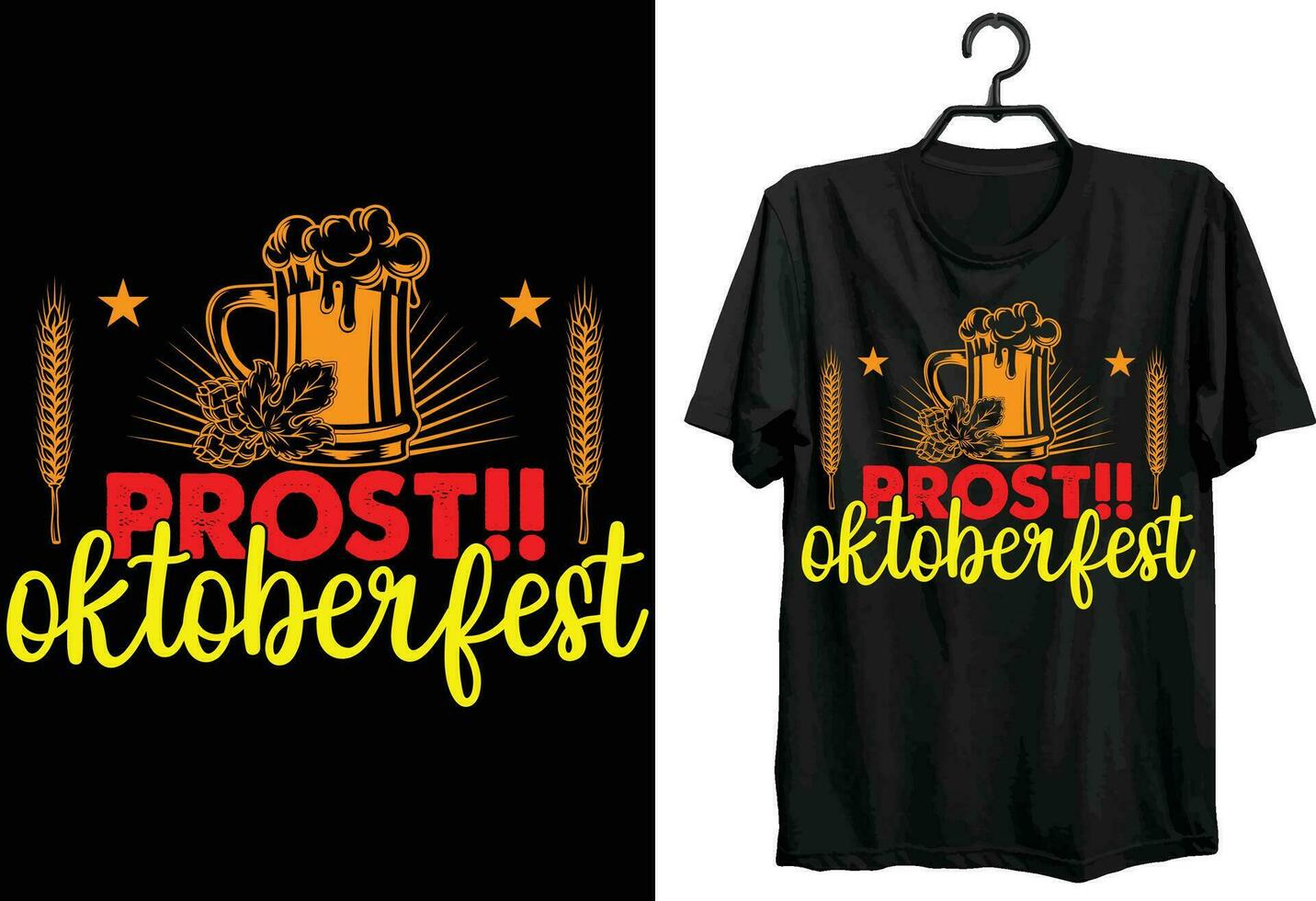 prost oktoberfest T-shirt conception. marrant cadeau article oktoberfest T-shirt conception pour Bière les amoureux. vecteur