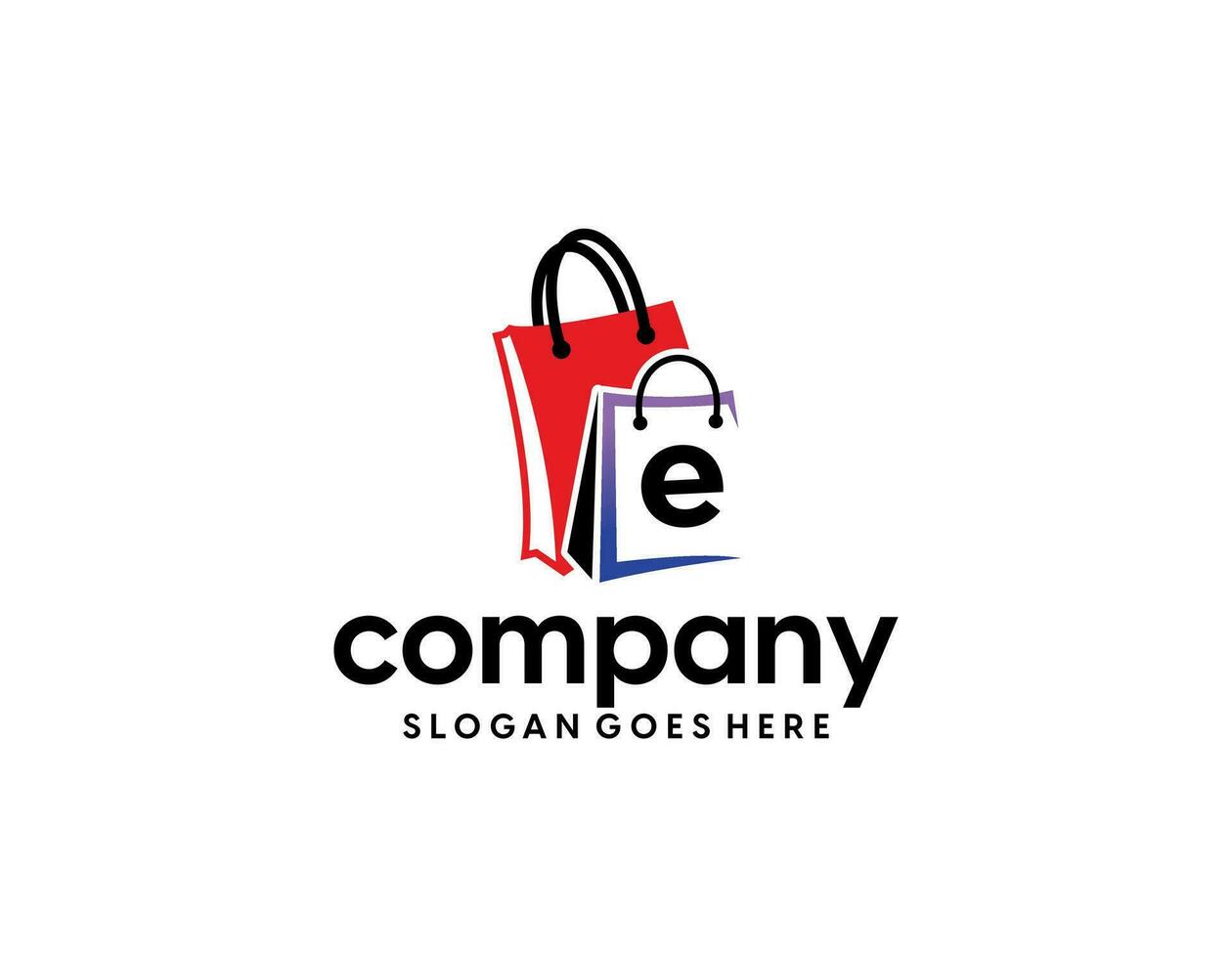 en ligne magasin logo dessins modèle. illustration vecteur graphique de aiguille La Flèche et magasin sac combinaison logo conception concept. parfait pour commerce électronique, vente, remise ou boutique la toile élément. entreprise emblème