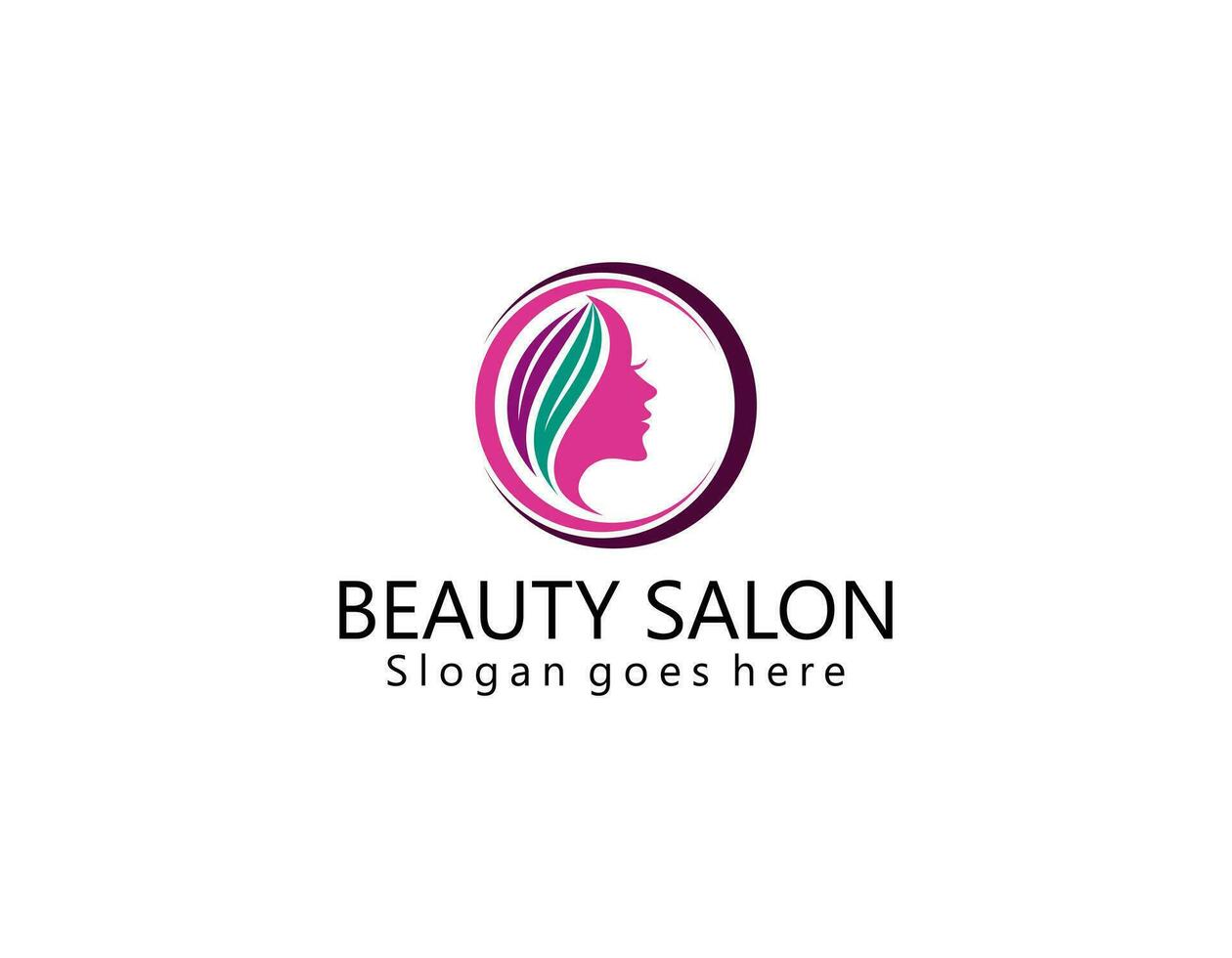 le visage des femmes combine le logo fleur et branche pour le salon de beauté, le spa, les cosmétiques et les soins de la peau. design de logo élégant et carte de visite. vecteur