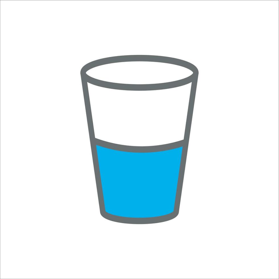 verre de l'eau icône vecteur illustration symbole