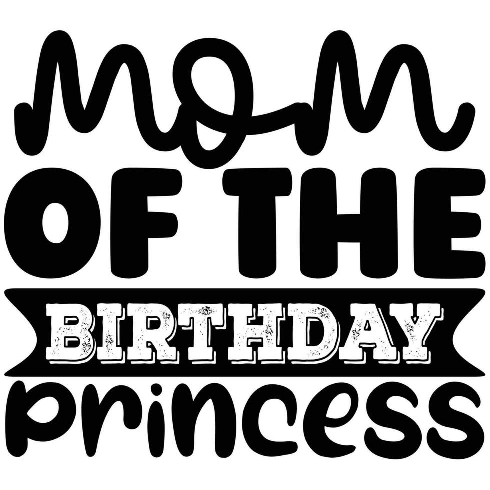 maman de la princesse d'anniversaire vecteur