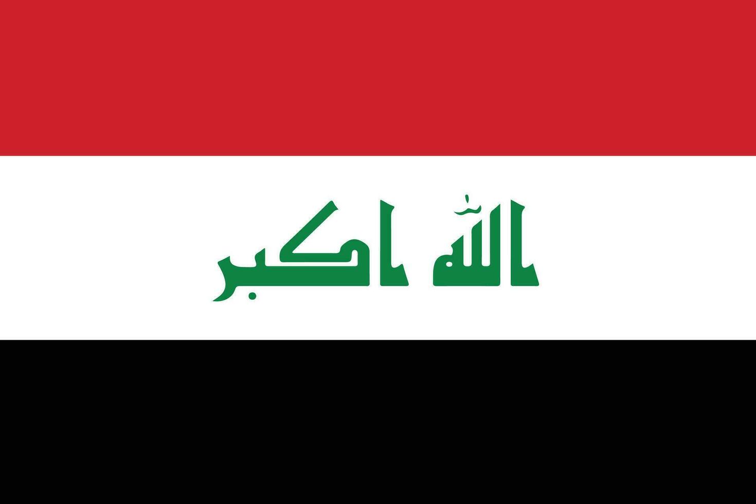 Irak nationale drapeau. Irak drapeau dans le correct rapport vecteur