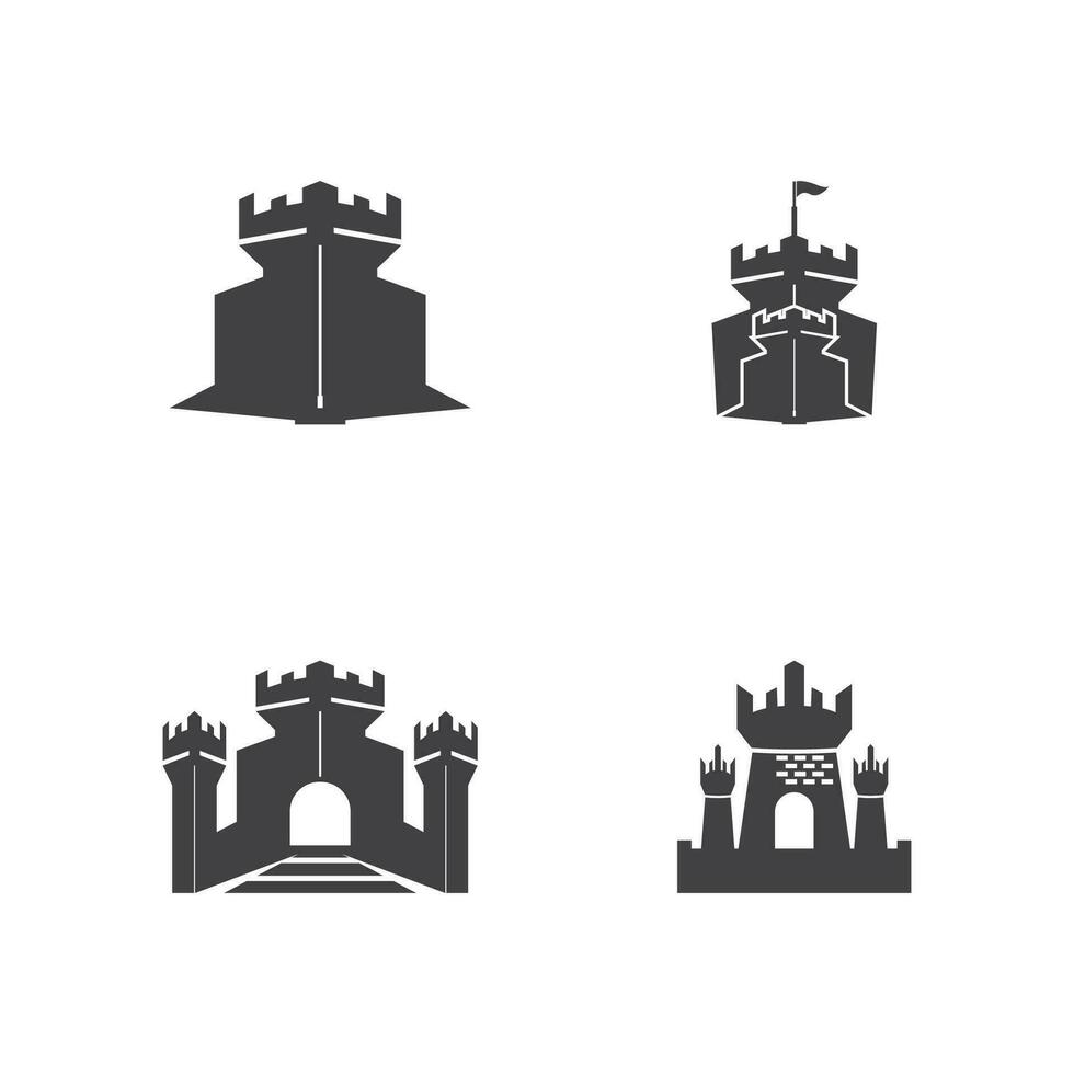 Château logo vecteur illustration modèle