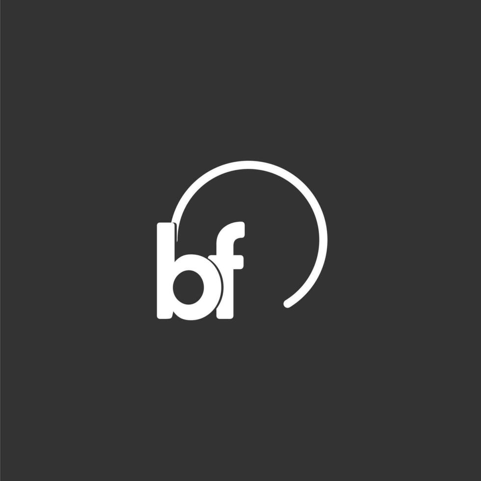 bf initiale logo avec arrondi cercle vecteur
