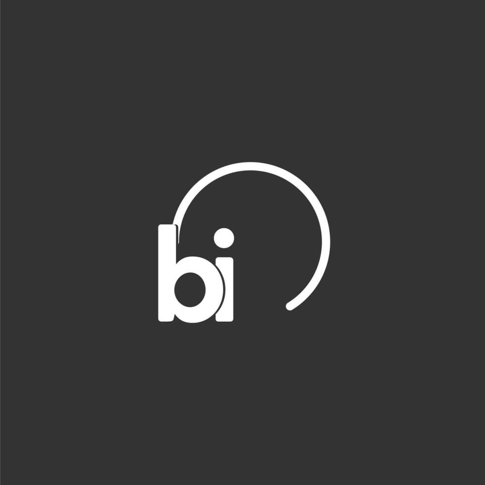bi initiale logo avec arrondi cercle vecteur