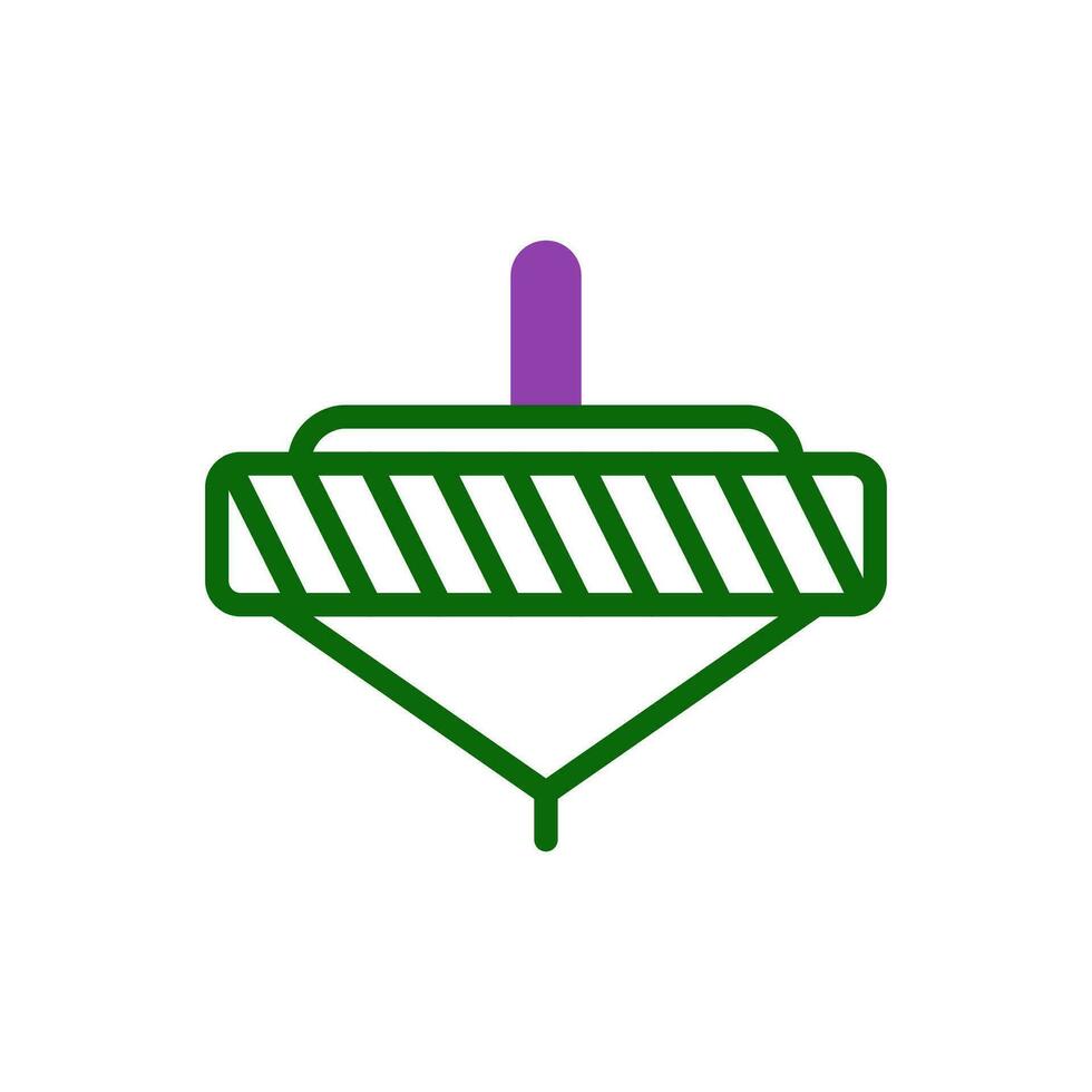 filage icône bichromie vert violet Couleur chinois Nouveau année symbole parfait. vecteur