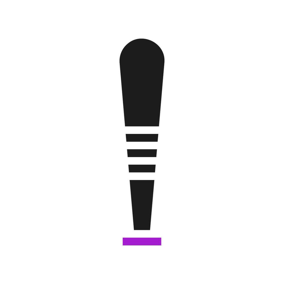 base-ball icône solide violet noir sport symbole illustration. vecteur