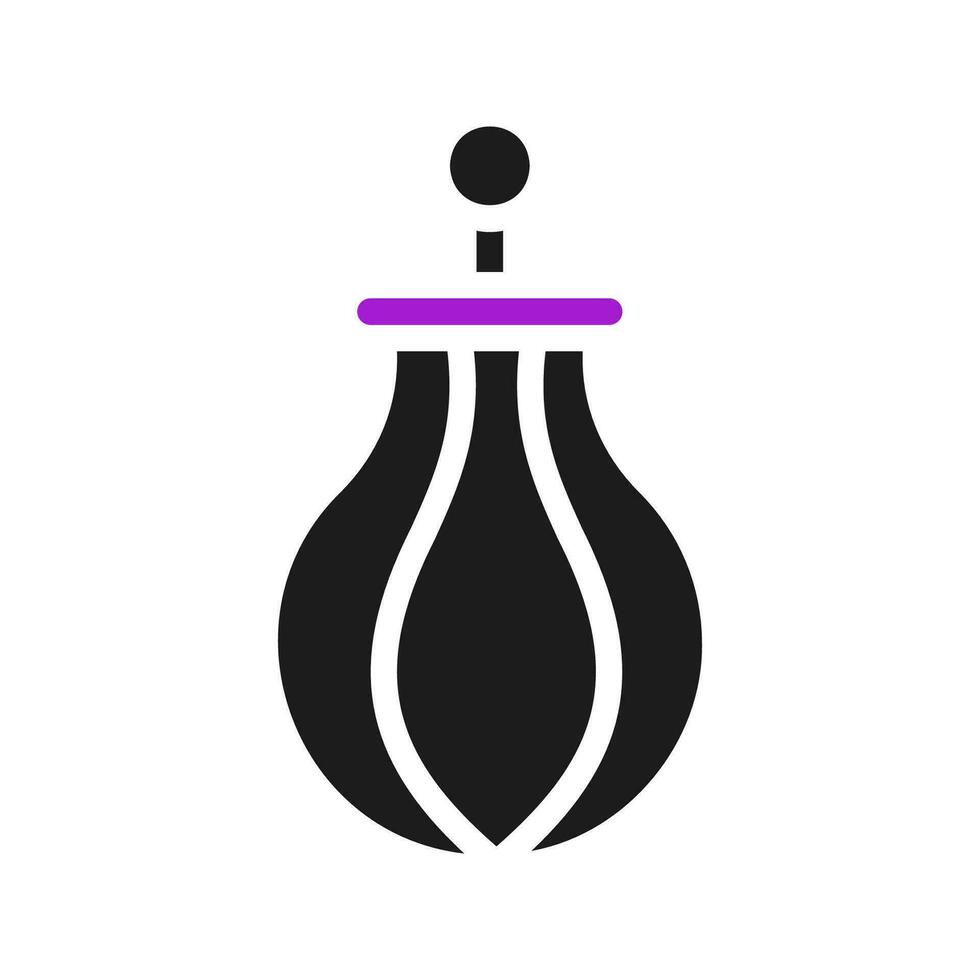 perforation sac icône solide violet noir sport symbole illustration. vecteur