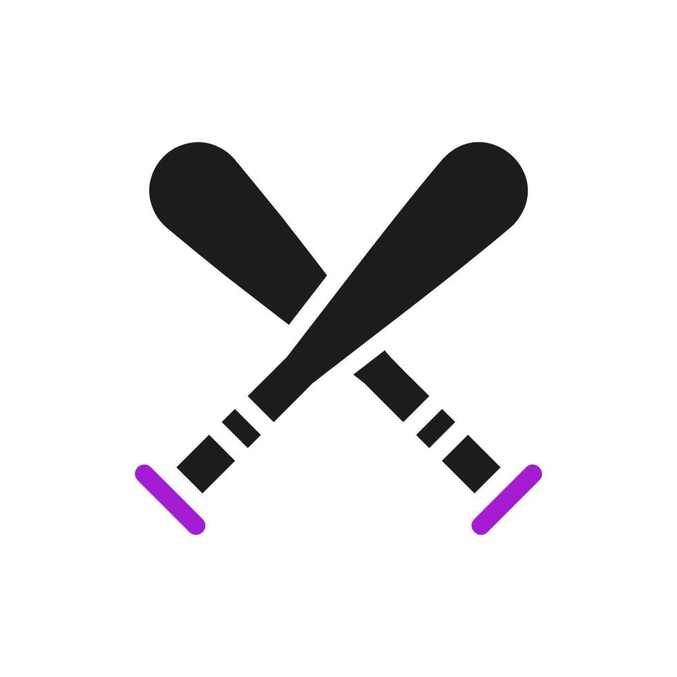 base-ball icône solide violet noir sport symbole illustration. vecteur