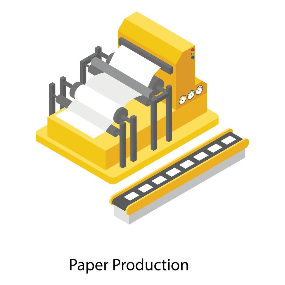 concepts de production de papier vecteur