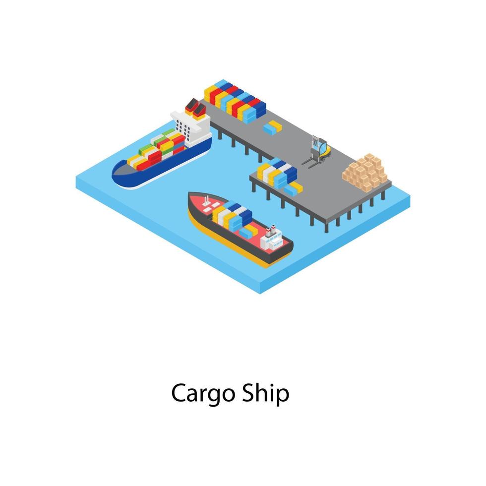 cargo et logistique vecteur