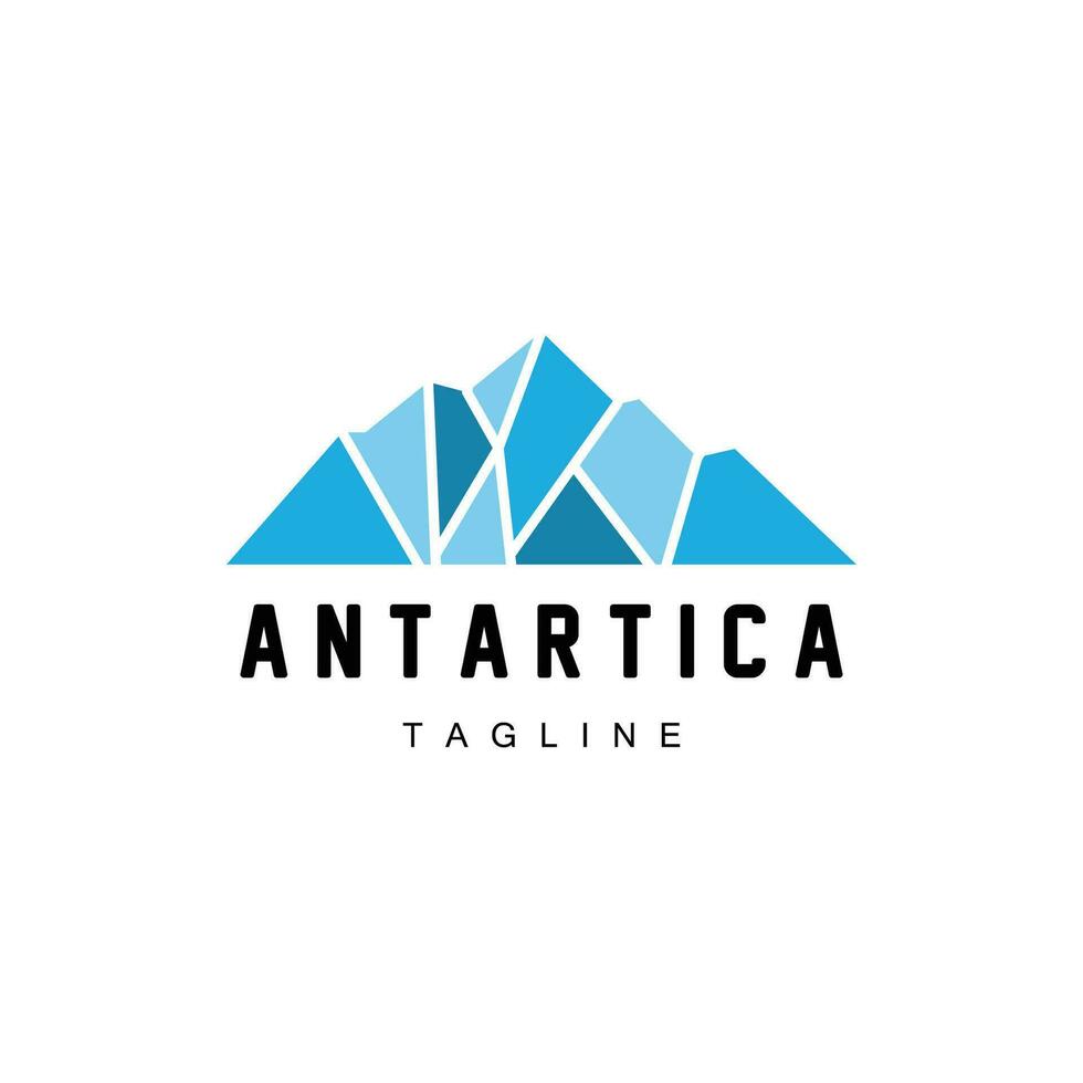 iceberg logo, Antarctique logo conception, Facile la nature paysage vecteur illustration modèle