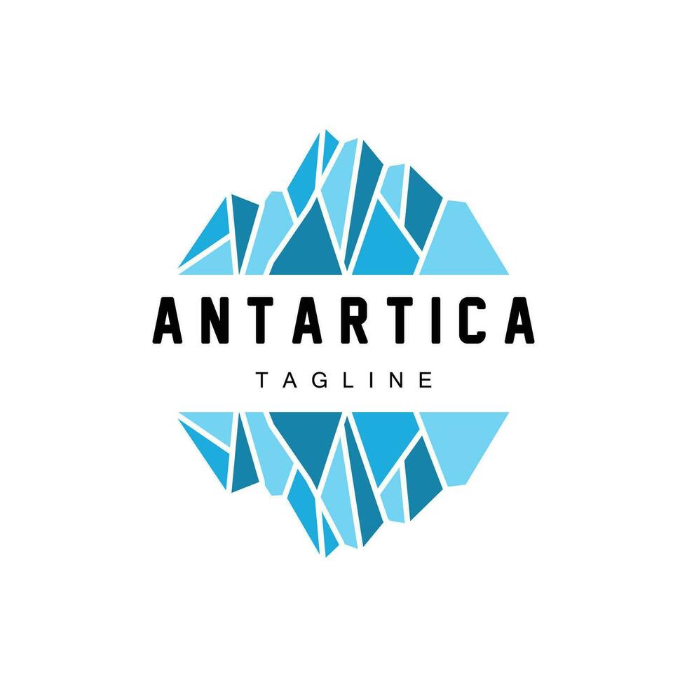 iceberg logo, Antarctique logo conception, Facile la nature paysage vecteur illustration modèle