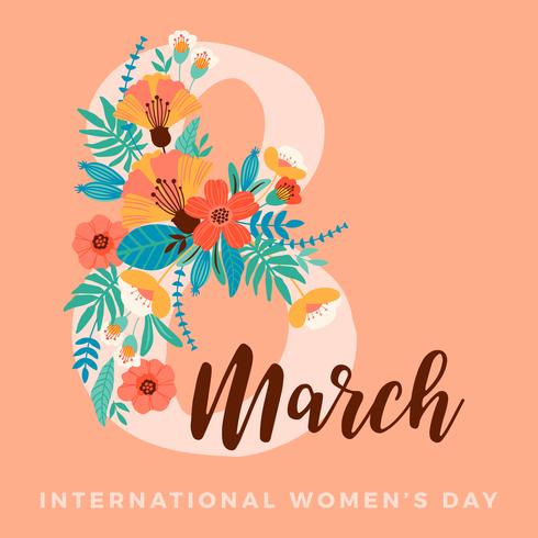 Journée internationale de la femme. Modèle de vecteur