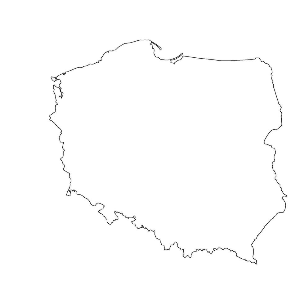 Pologne carte icône vecteur