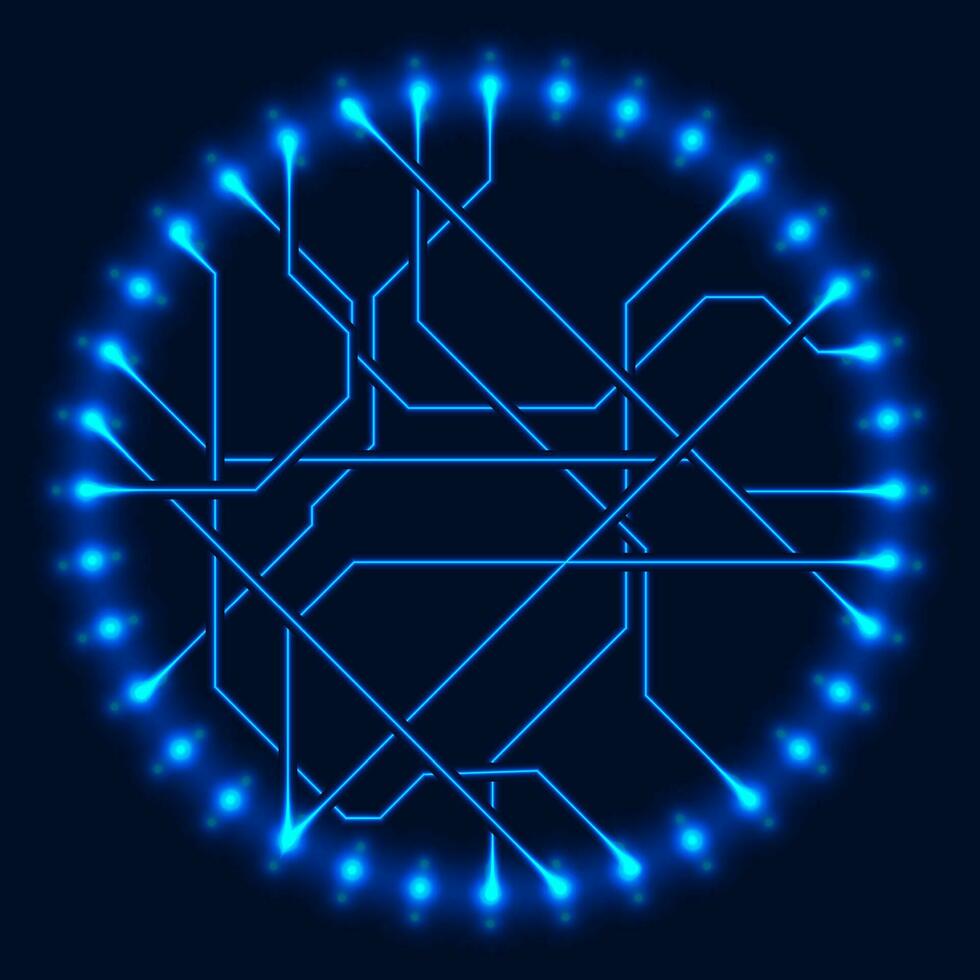 abstrait néon bleu technologie circuit planche lignes schème Contexte vecteur