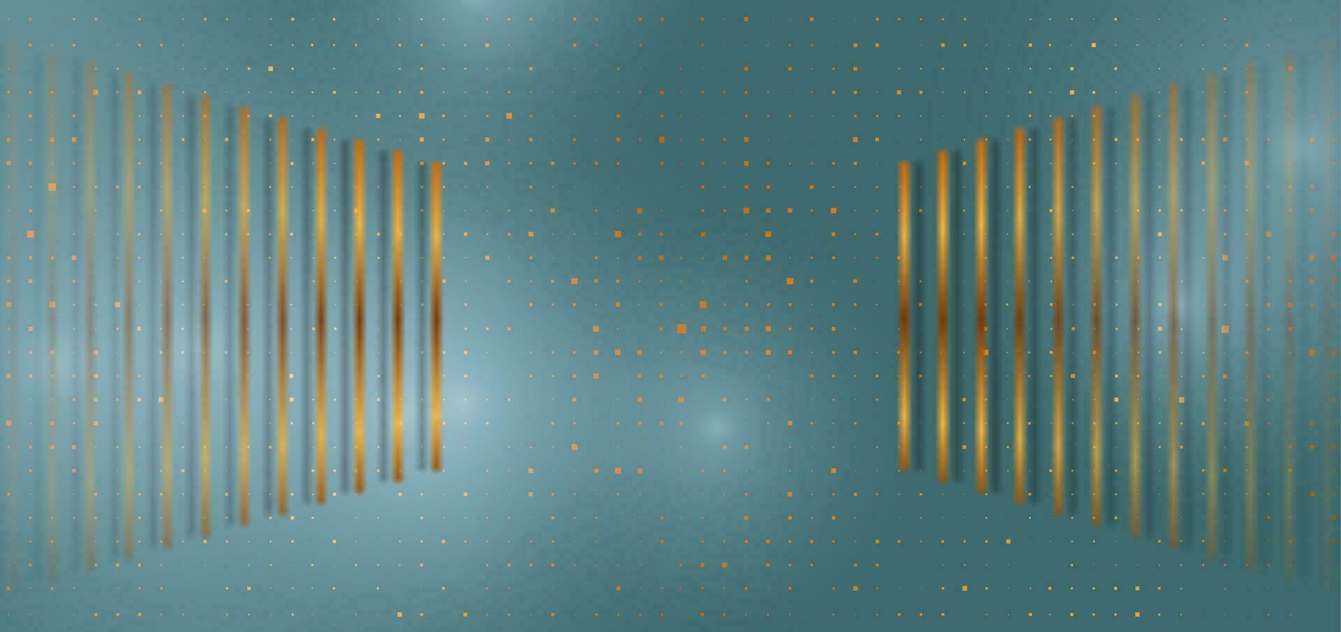 abstrait bleu technologie Contexte avec d'or lignes vecteur
