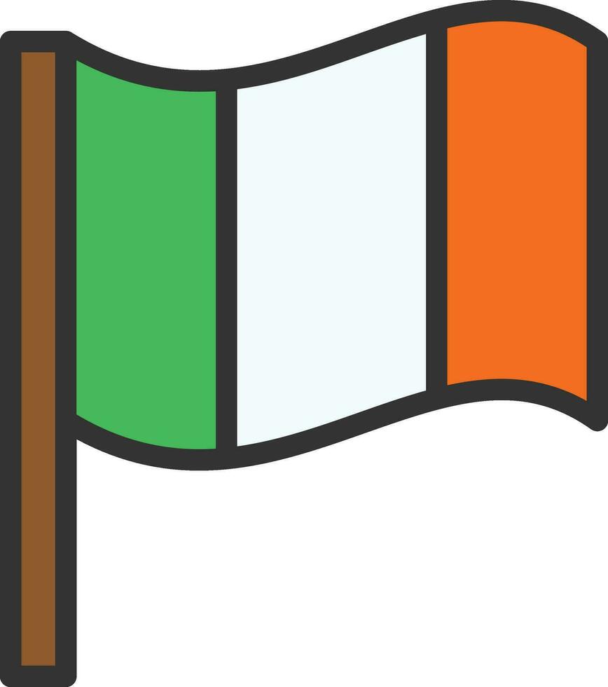 Irlande drapeau icône image. vecteur