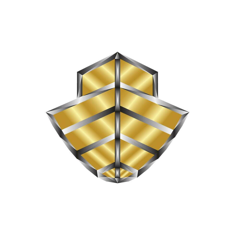 d'or navire arche logo icône vecteur