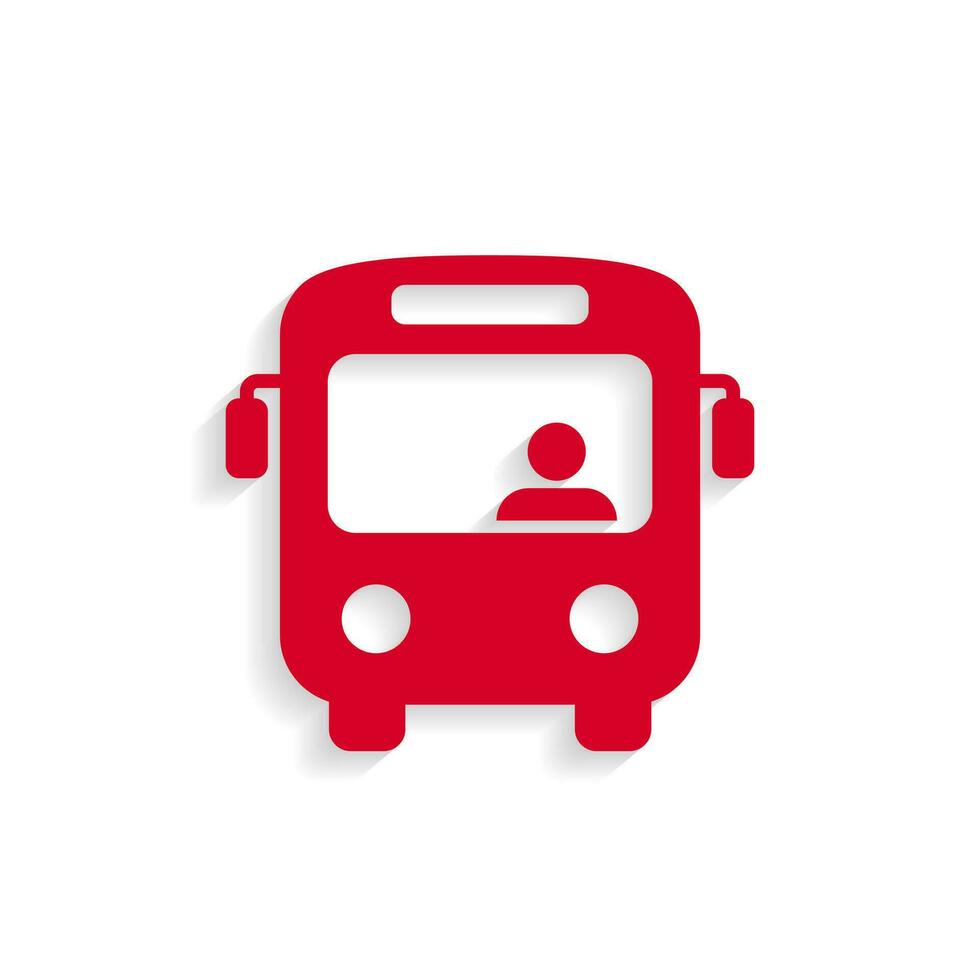 autobus Publique transport icône vecteur dans plat style