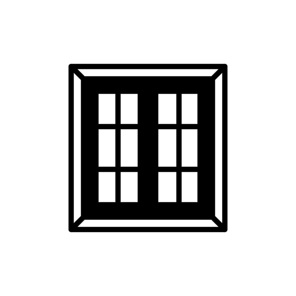 fenêtre icône dans vecteur. logotype vecteur