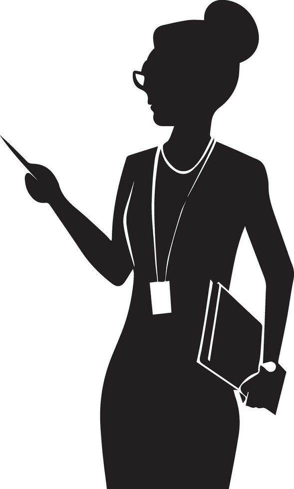 femelle prof vecteur silhouette illustration