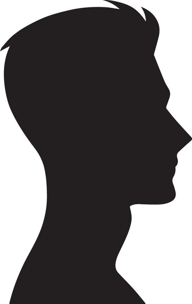 homme profil vecteur silhouette illustration noir Couleur