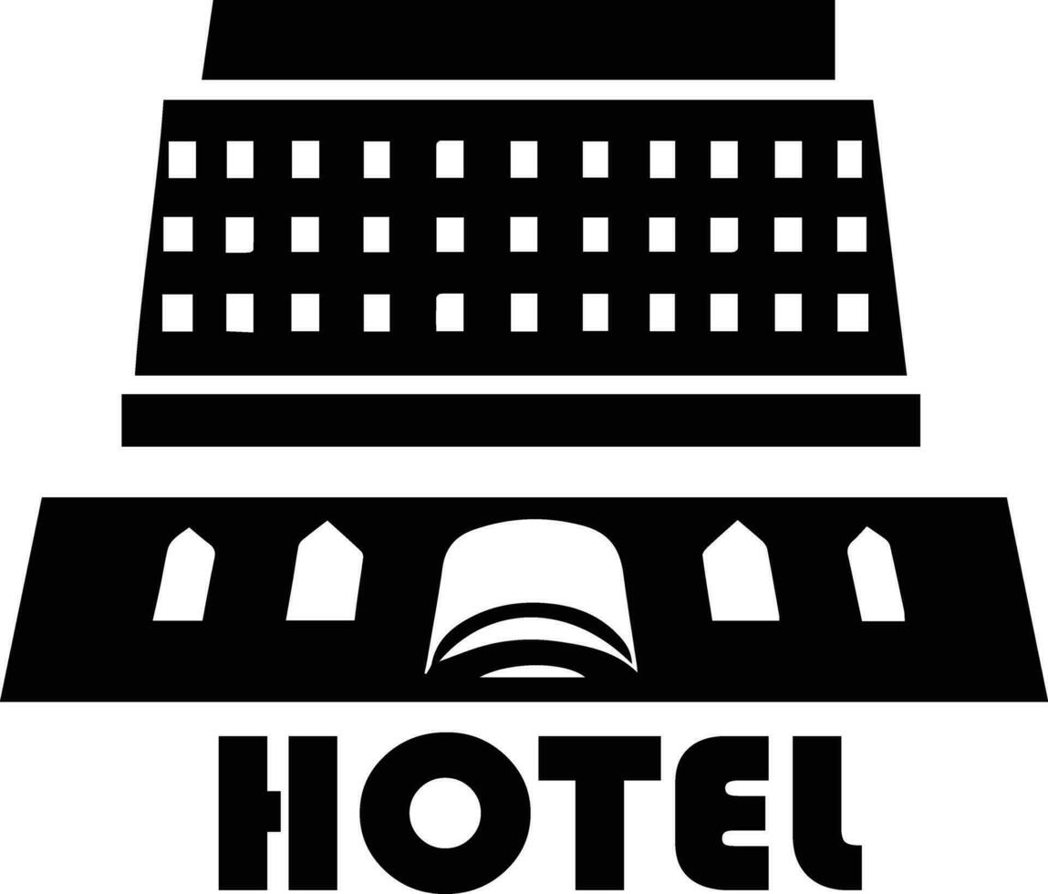 Hôtel logo vecteur silhouette, Hôtel icône vecteur