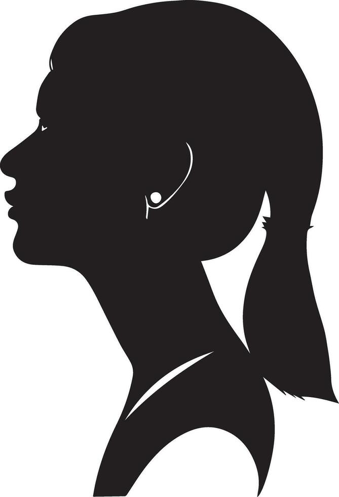 femme profil vecteur silhouette illustration