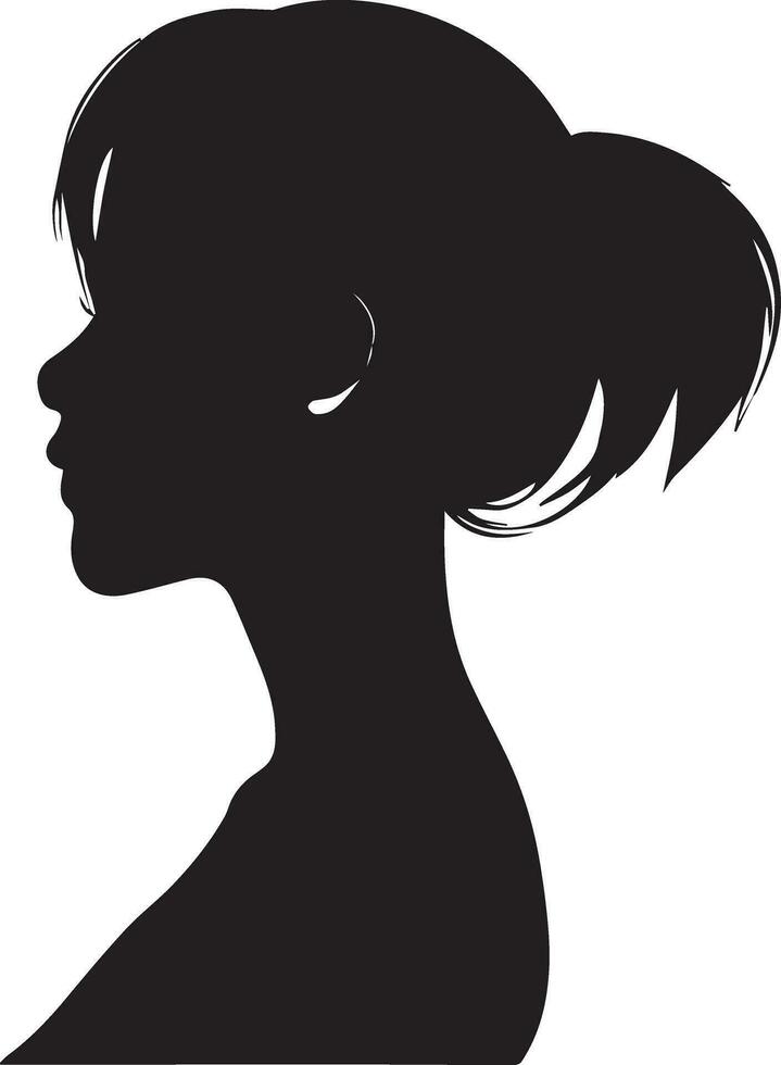 femme profil vecteur silhouette illustration