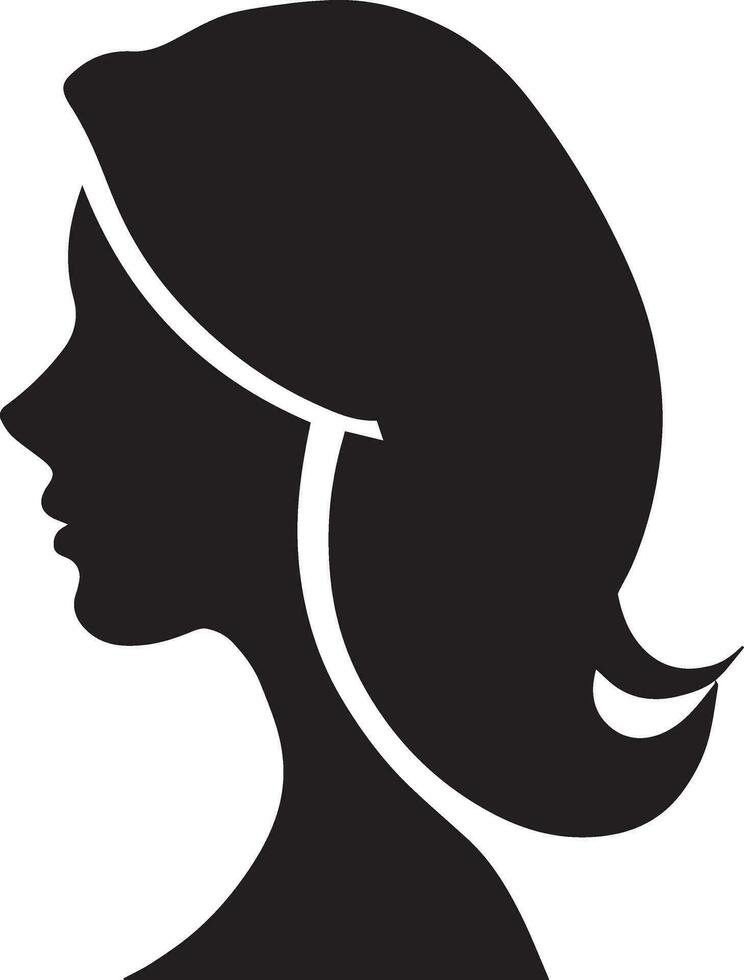 femme profil vecteur silhouette illustration