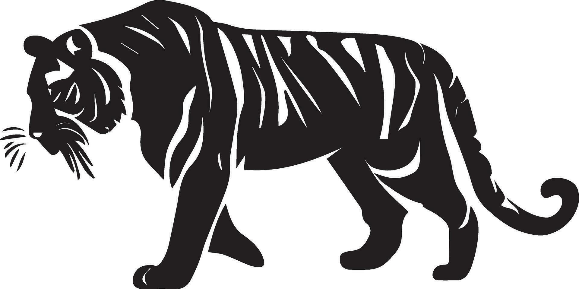 tigre vecteur silhouette illustration, tigre agrafe art